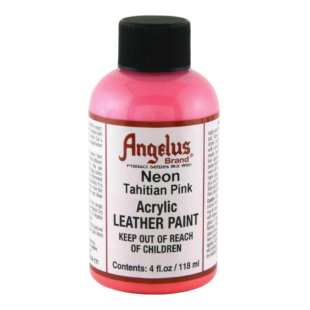 Angelus Leather Paint - 1 oz, Neon Tahitian Pink