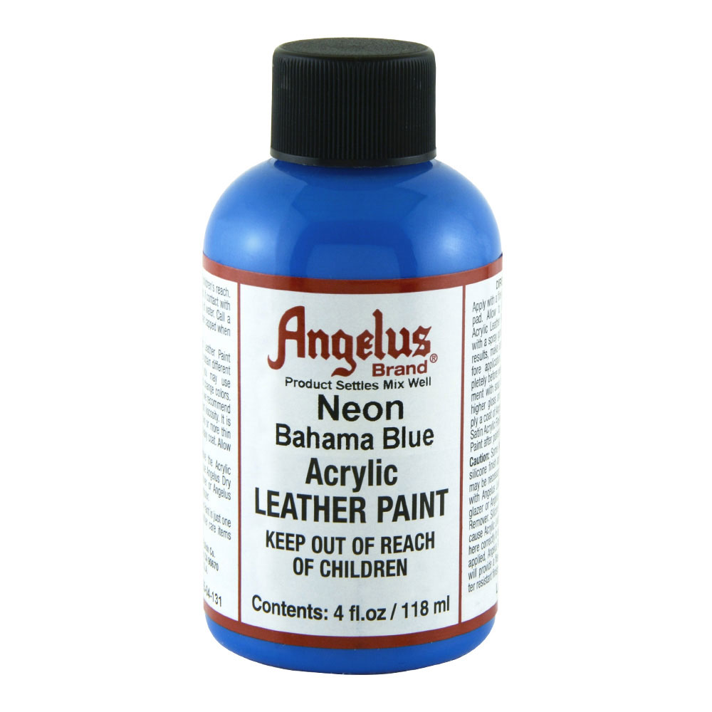 Angelus Leather Paint 4 oz Neon Bahama Blue