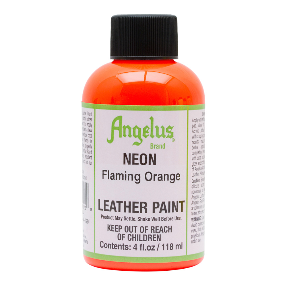 Angelus Leather Paint 4 oz Neon Flaming Orang