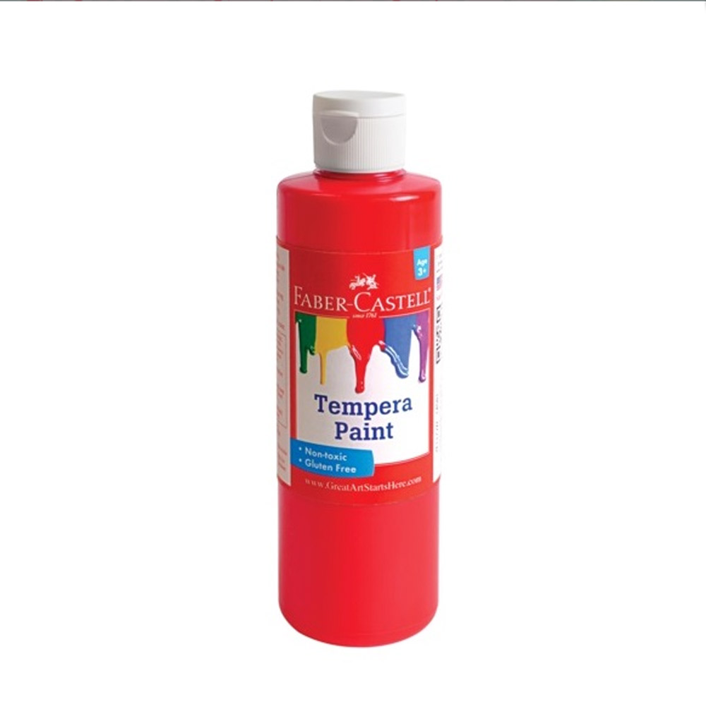 Faber-Castell Tempera Paint 8 oz Red FC14588