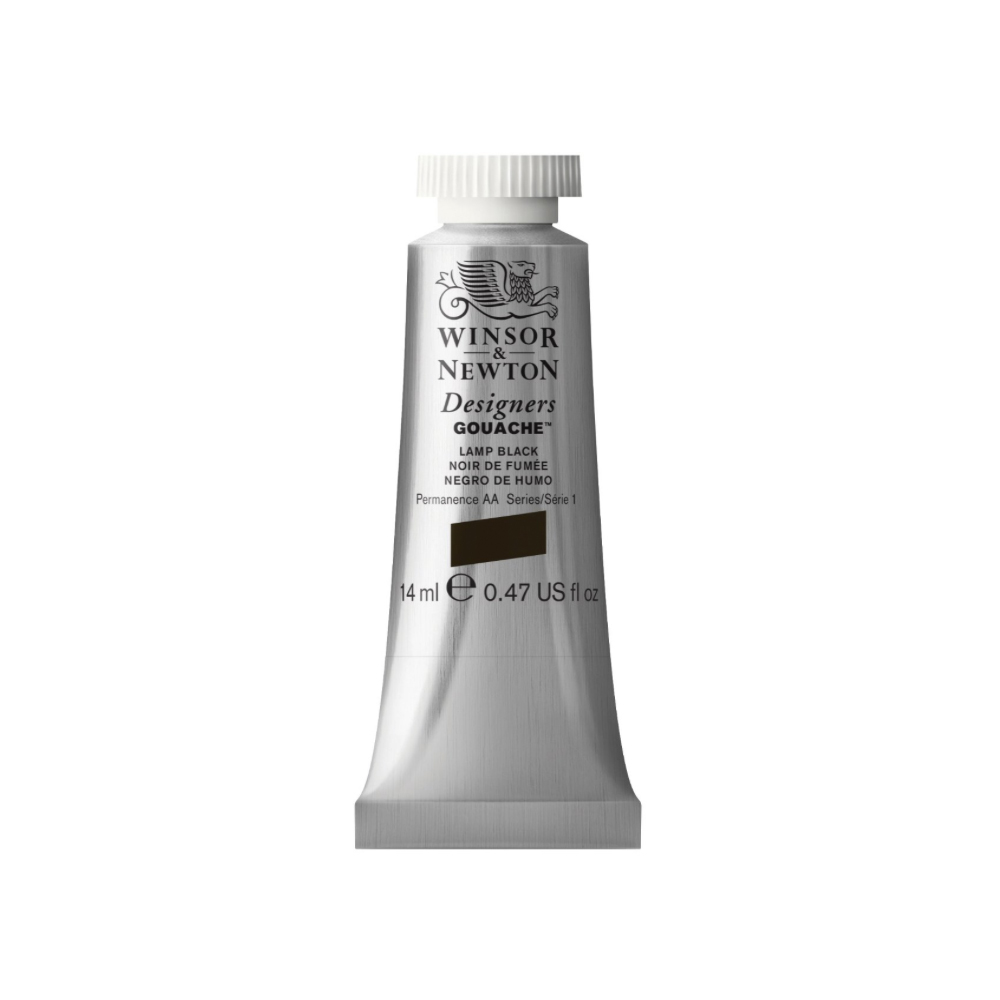 W&N Designers Gouache 14 ml Lamp Black