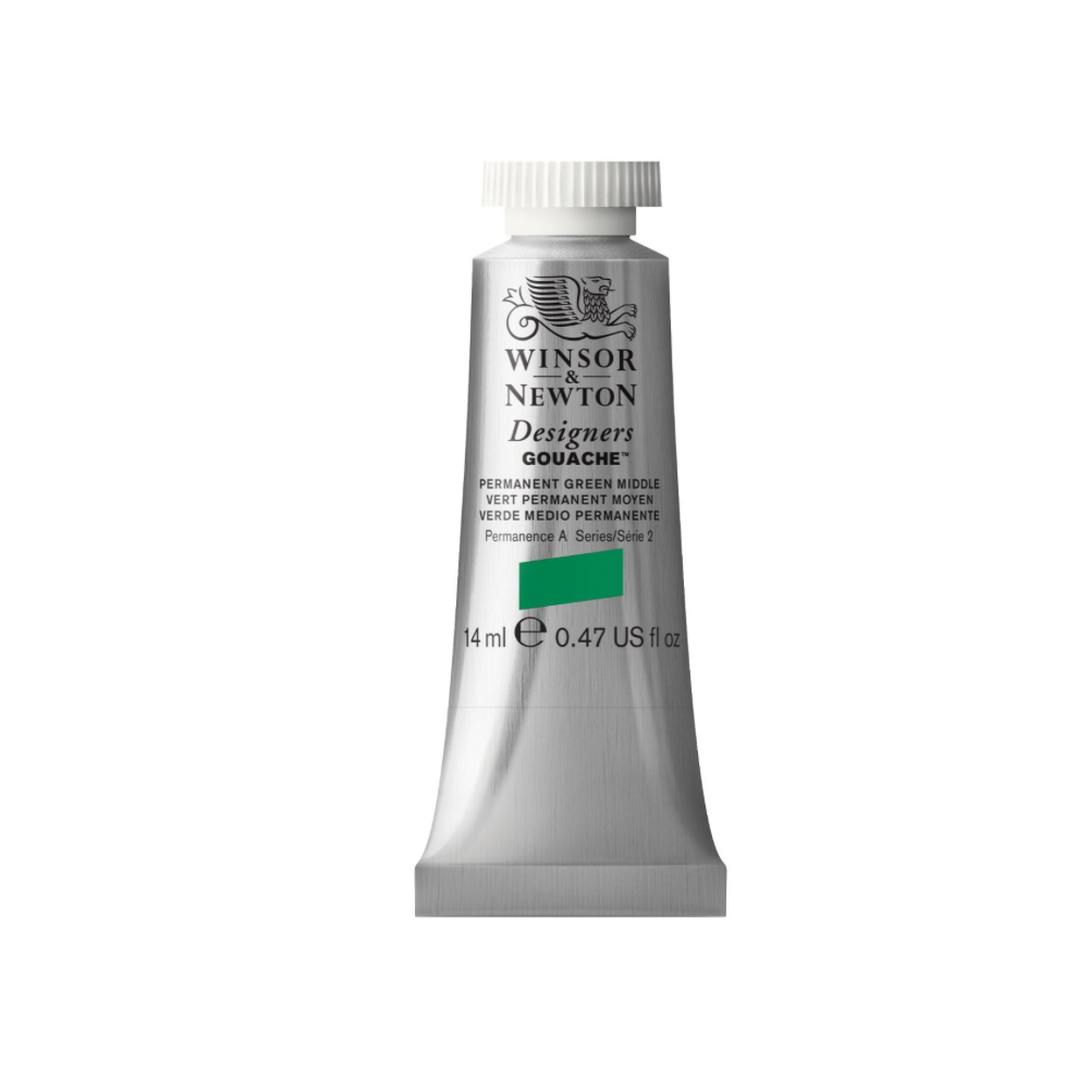 W&N Designers Gouache 14 ml Perm Green Middle