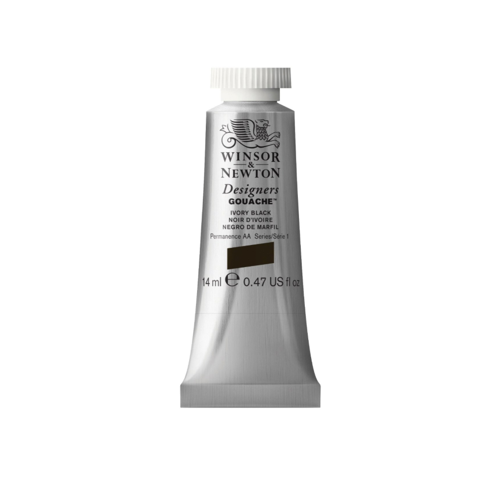 W&N Designers Gouache 37ml Ivory Black