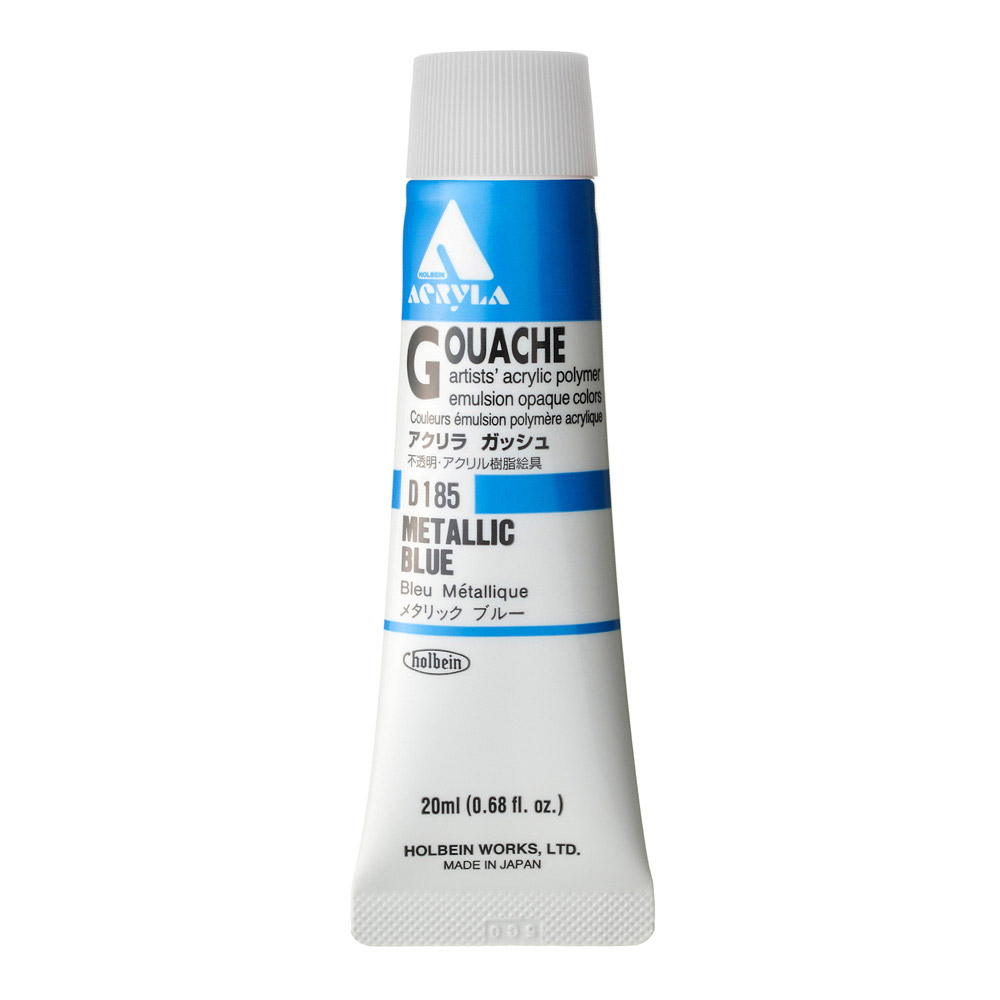 Holbein Acrylic Gouache 20 ml Metallic Blue