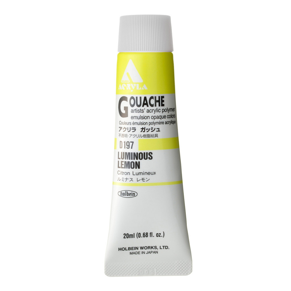 Holbein Acrylic Gouache 20 ml Luminous Lemon