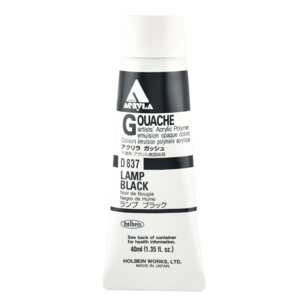 Holbein Acrylic Gouache 40 ml Lamp Black