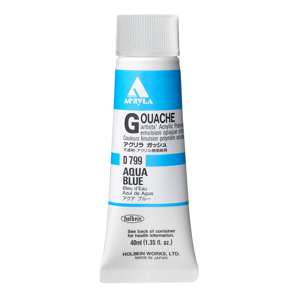 Holbein Acrylic Gouache 40 ml Aqua Blue