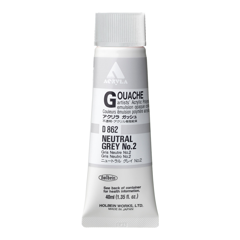 Holbein Acrylic Gouache 40 ml Neutral Grey #2