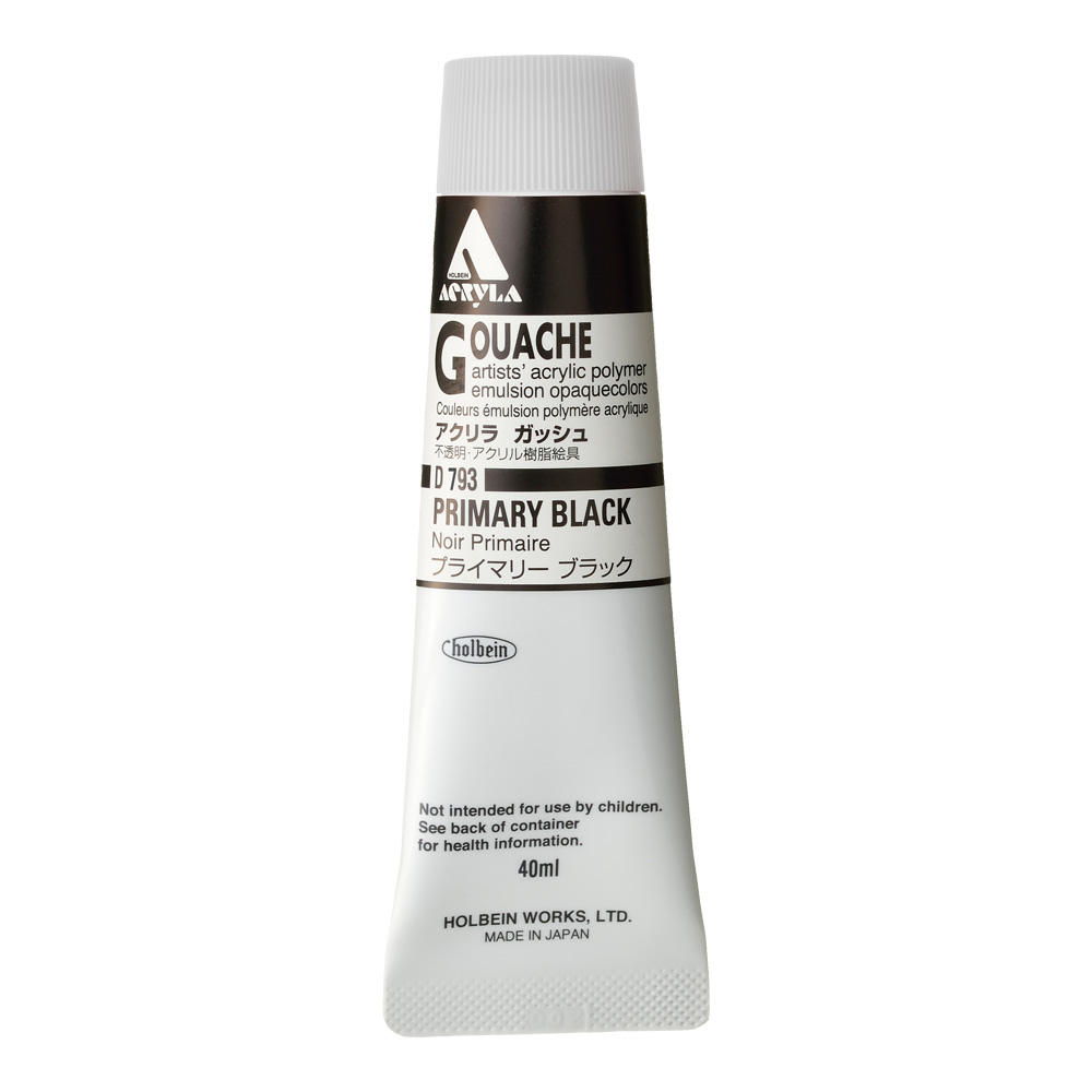 Holbein Acrylic Gouache 40 ml Primary Black