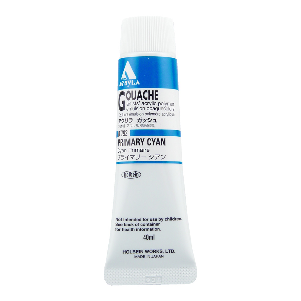 Holbein Acrylic Gouache 40 ml Primary Cyan