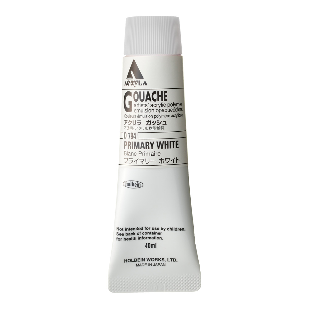 Holbein Acrylic Gouache 40 ml Primary White