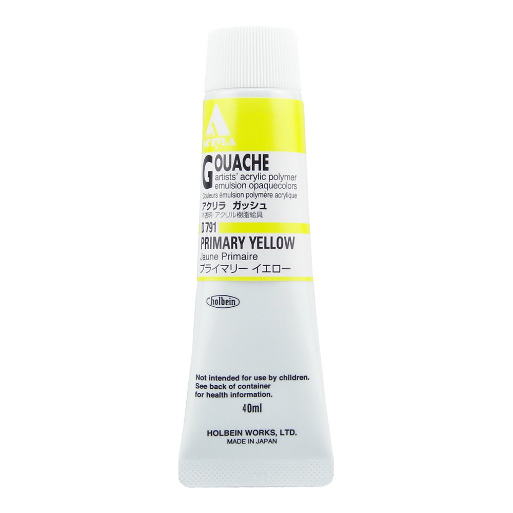 Holbein Acrylic Gouache 40 ml Primary Yellow