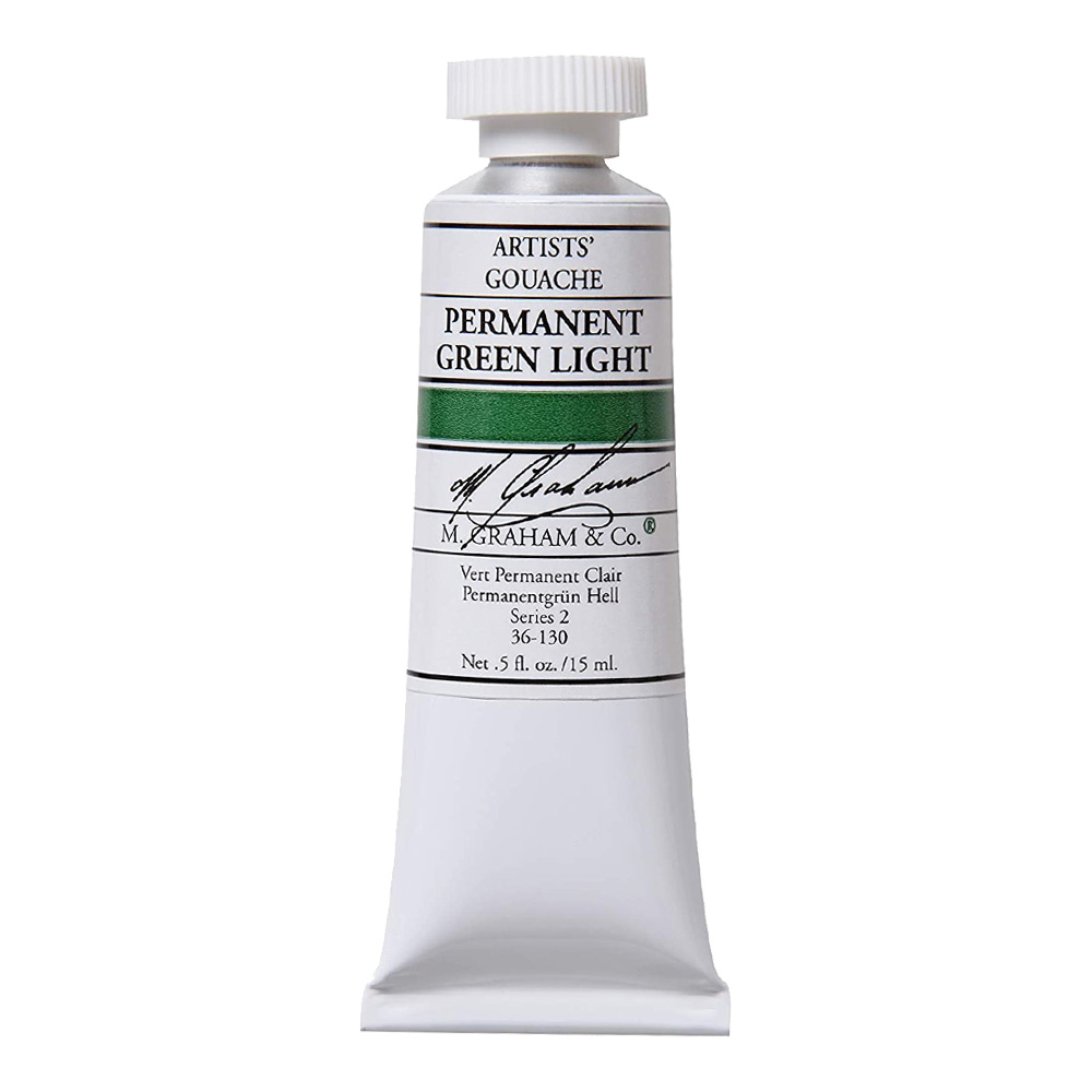 M. Graham Gouache 15 ml Permanent Green Lt