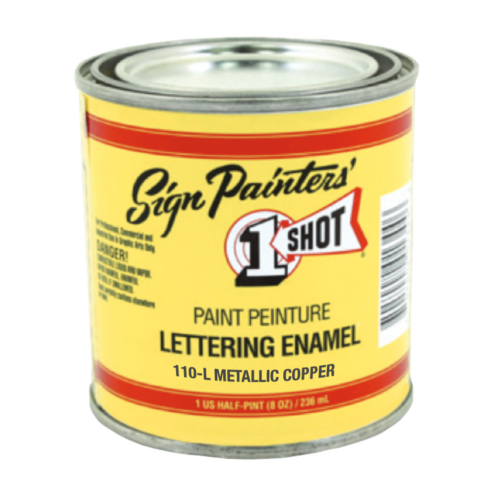 1 Shot Letter Enamel 110L Metallc Copper 8 oz