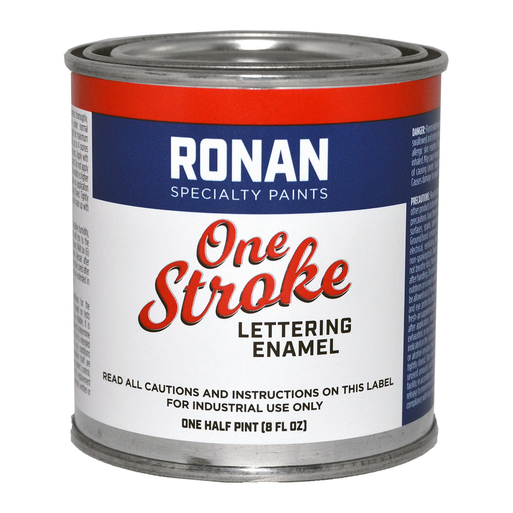 Ronan 1 Stroke Letter Enamel 1/2 pt White