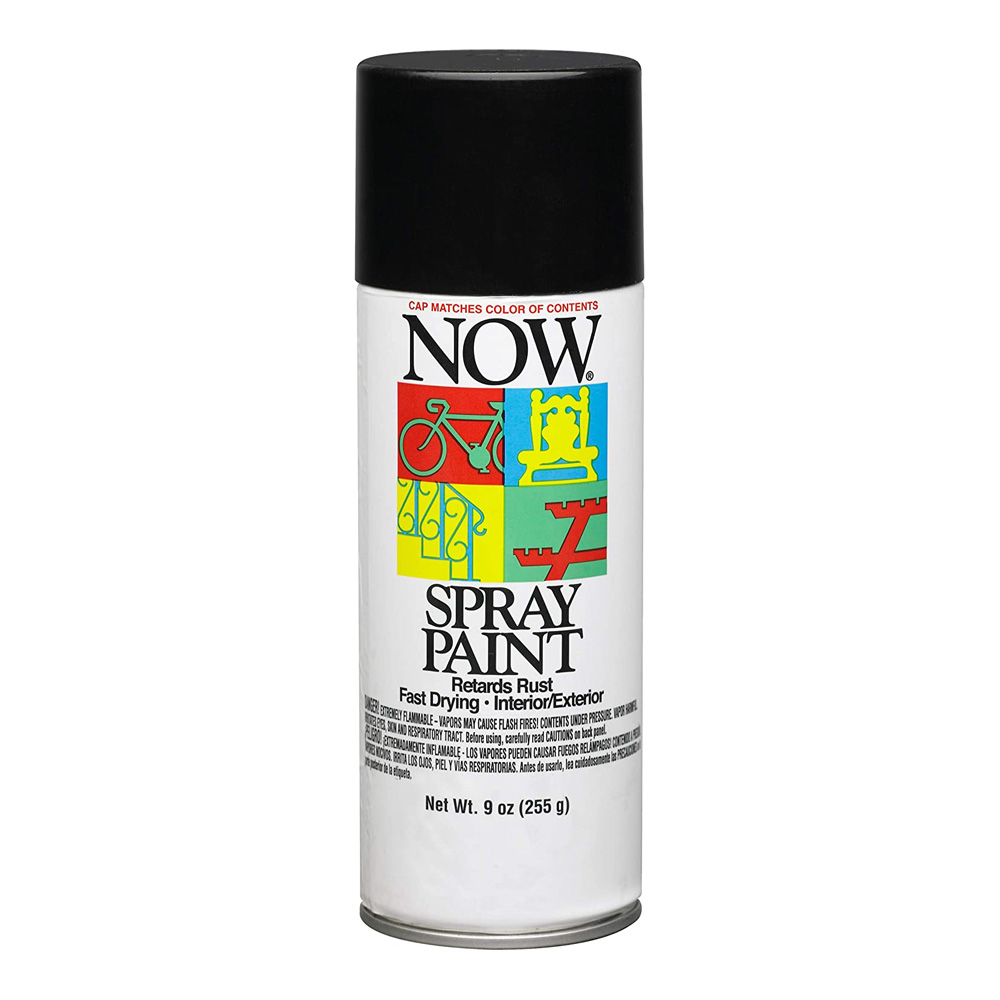 Now Spray Paint Flat Black 9 oz