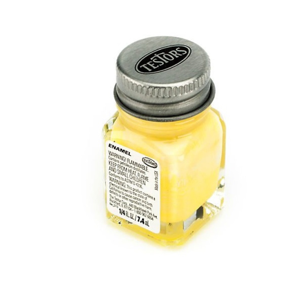 Testors Enamel 1/4 oz Bottle Light Yellow