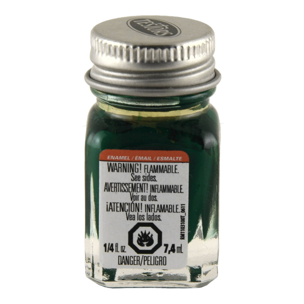 Testors Enamel 1/4 oz Bottle Flat Od Green