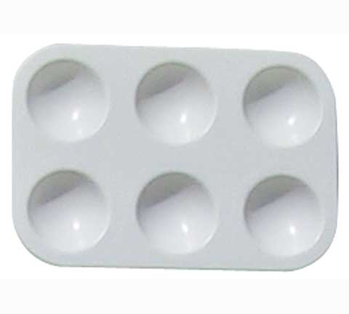 6-Well White Plastic Palette