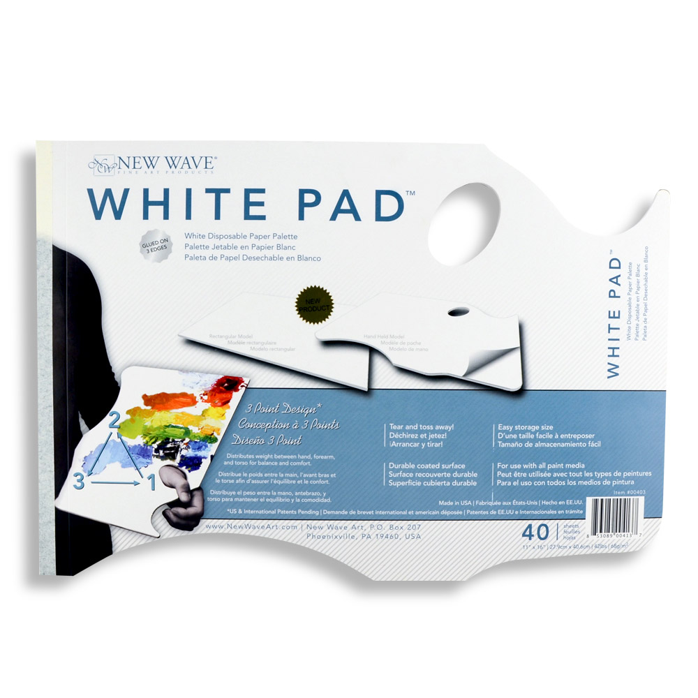 New Wave Palette White Pad Hand Held 11x16