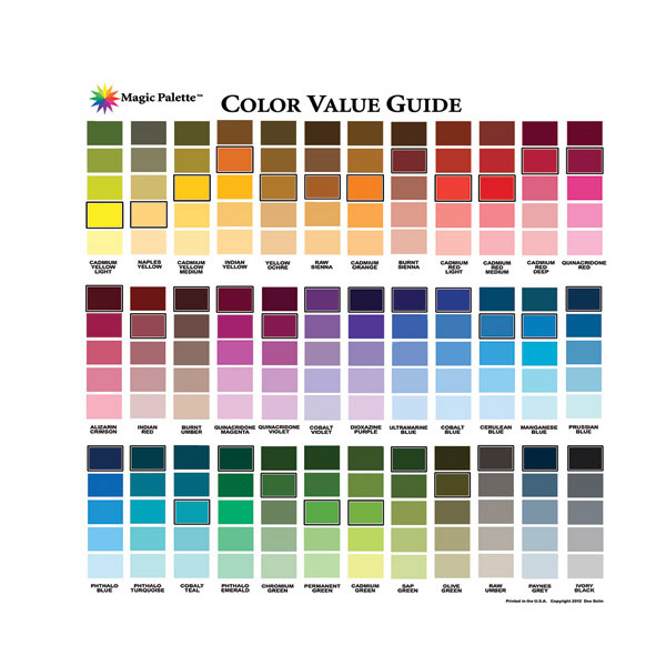 White Knight Paving Paint Colour Chart