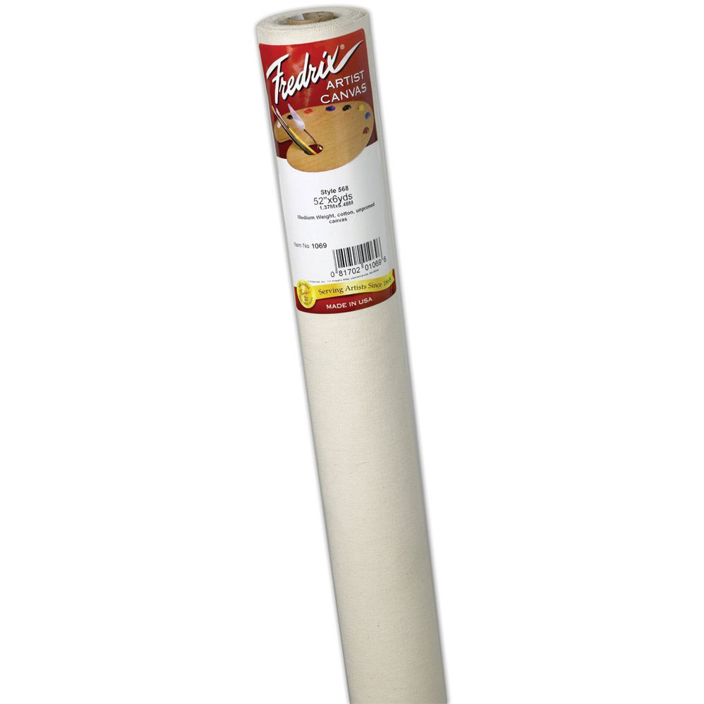 Fredrix Unprimed Canvas 568 7oz 75inx6yd Roll