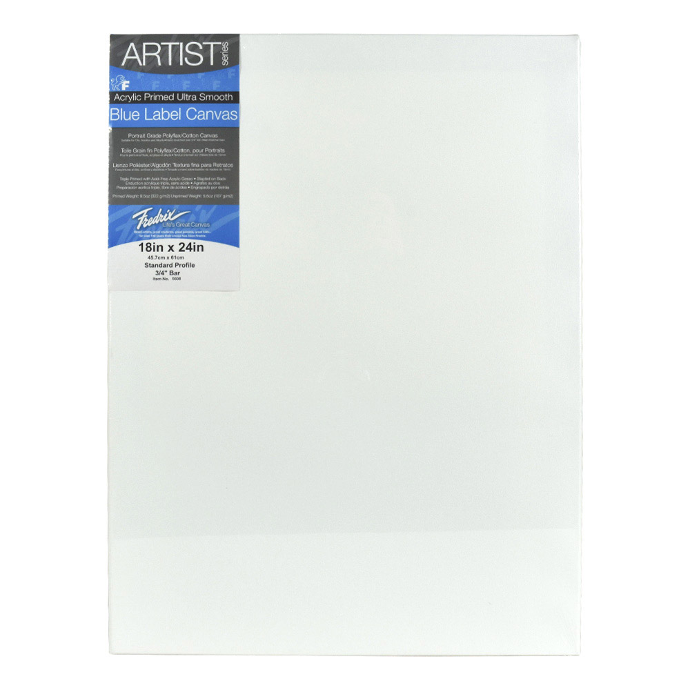 Fredrix Ultrasmooth Stretched Canvas 18X24