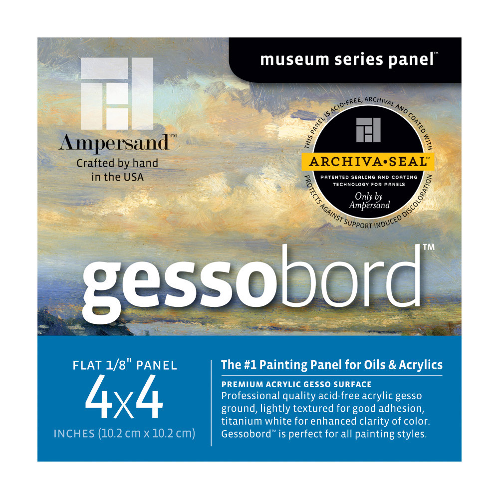 Ampersand Gessobord 1/8 Inch 4X4 Pk/4