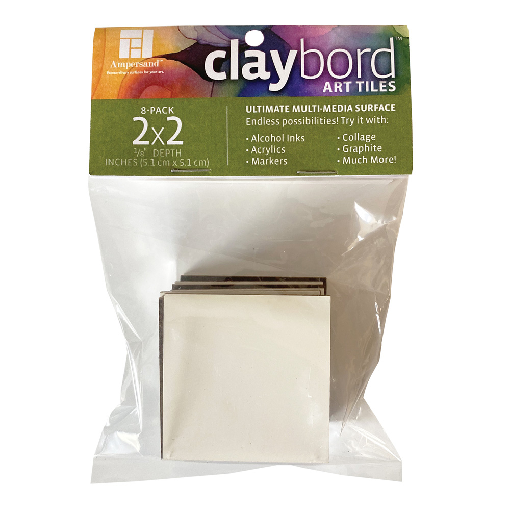 Ampersand Claybord Art Tiles 2x2 8pk