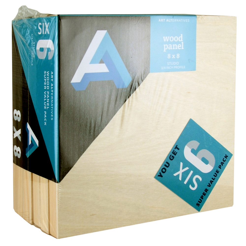 AA Super Value Wood Panel Studio 8X8 Pk/6