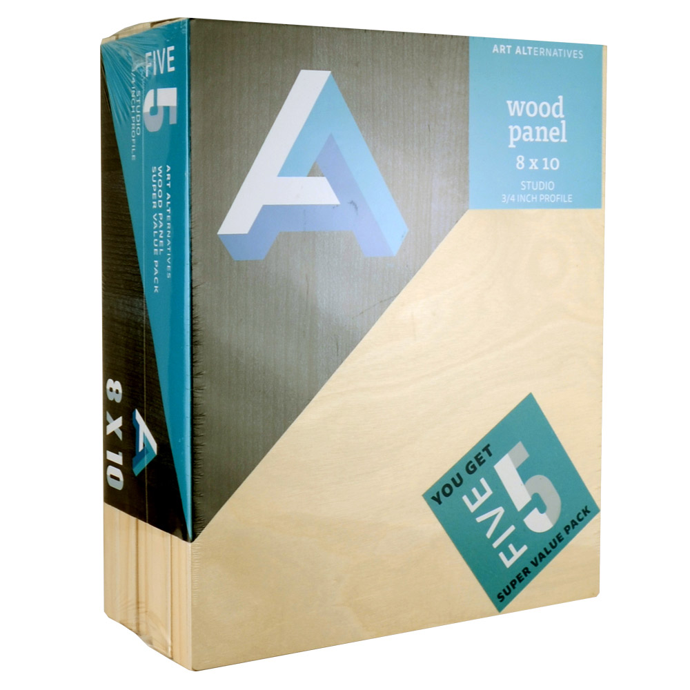 AA Super Value Wood Panel Studio 8X10 Pk/5