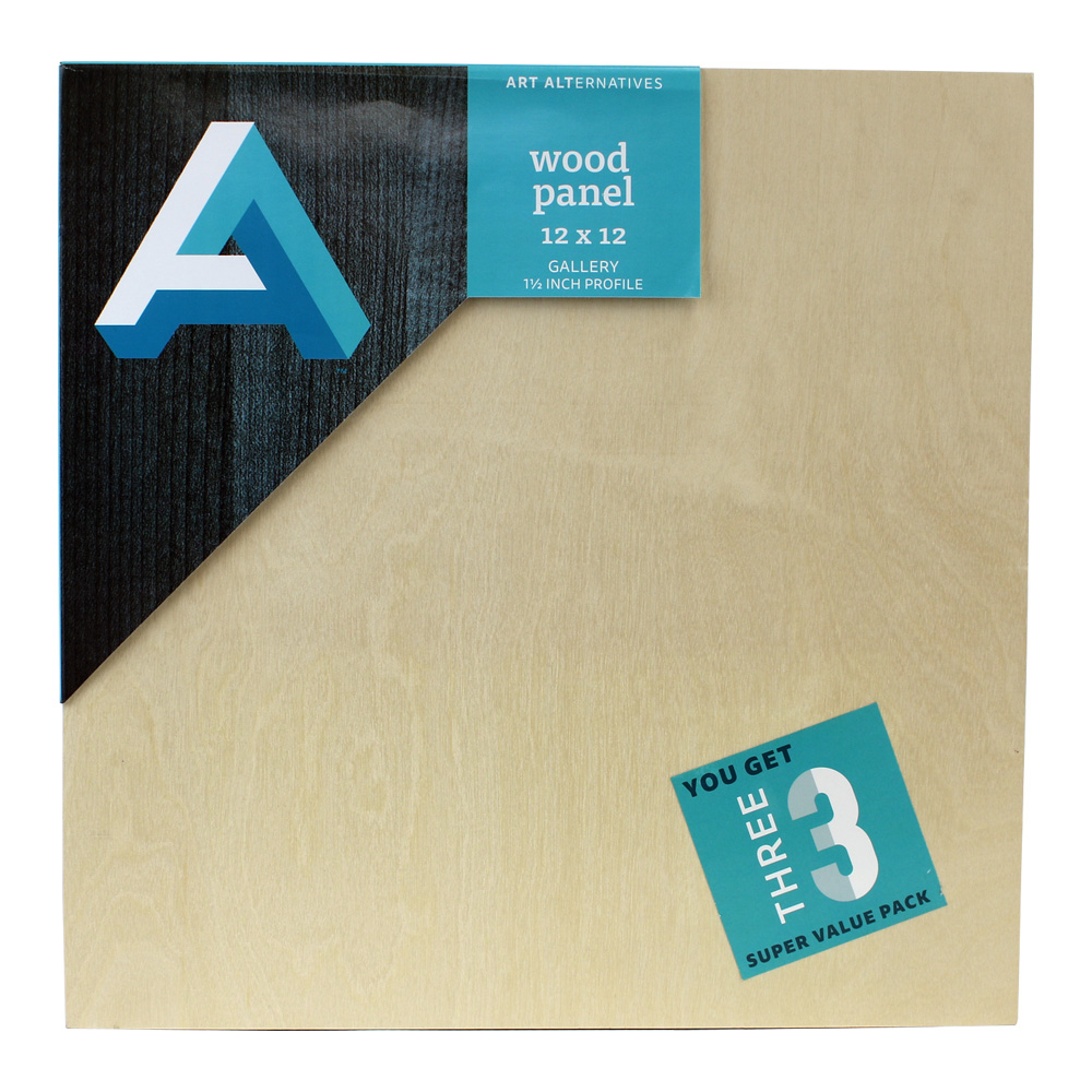 AA Super Value Wood Panel Gallery 12X12 Pk/3