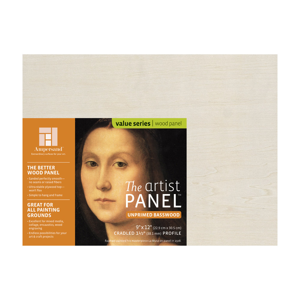 Artist Panel Unprimed Basswood 1.5 Inch 9X12