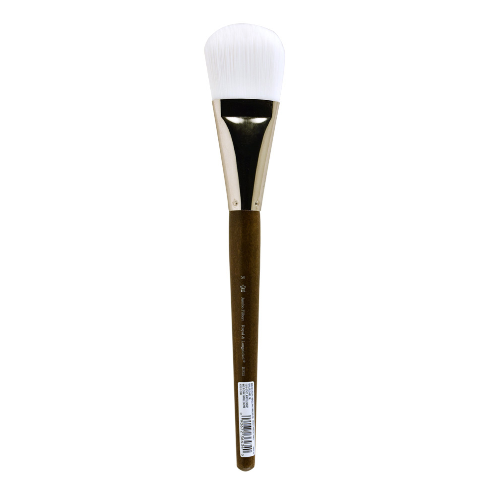 RYL Jumbo Brush Stiff White Taklon Filbert 50