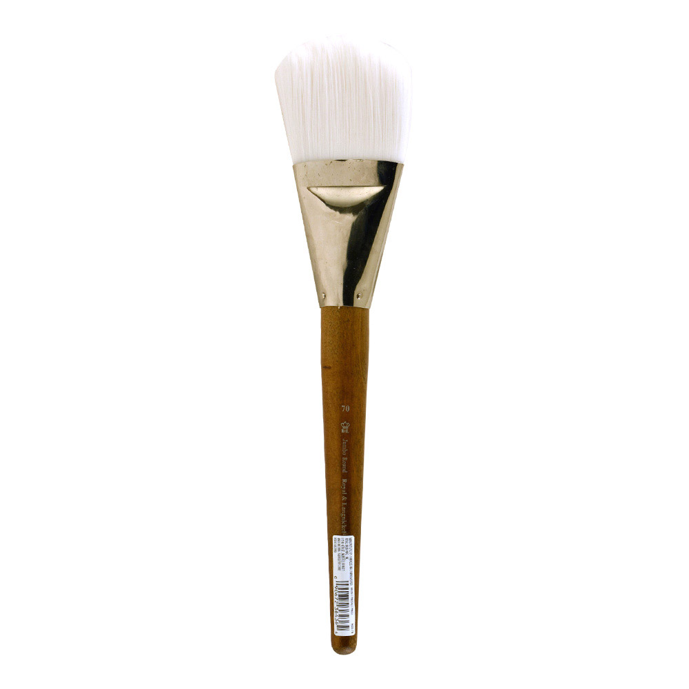 RYL Jumbo Brush Stiff White Taklon Filbert 70