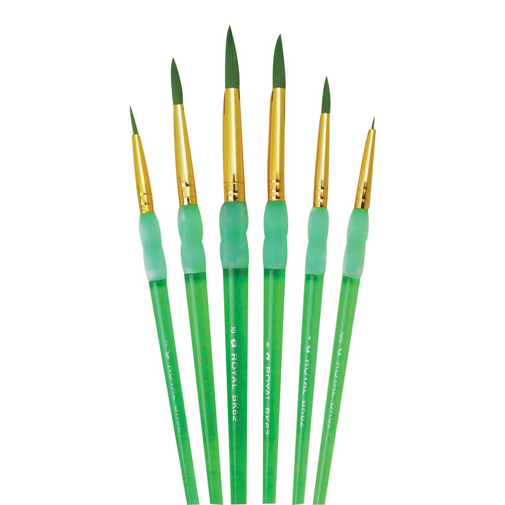 R&L Big Kid's Brush Set 606 Round Set of 6