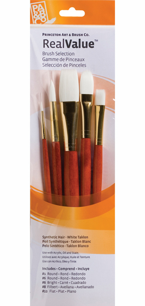 Brush Set 9155 5-Piece LH Syn White Taklon