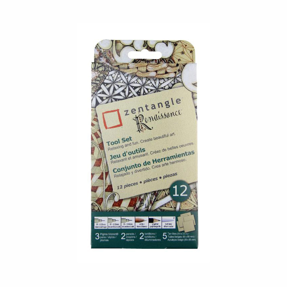 Zentangle Renaissance Tile Set 12 Pc