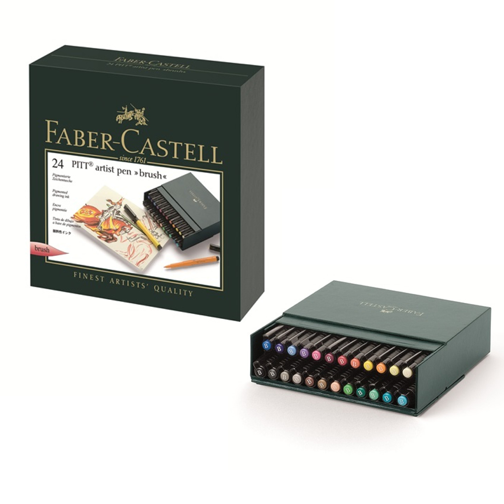 Faber-Castell Pitt Artist Pens - Studio Gift Box, Set of 24