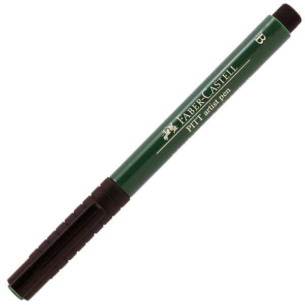 Pitt Artist Pen Brush Tip Perm Green Olive