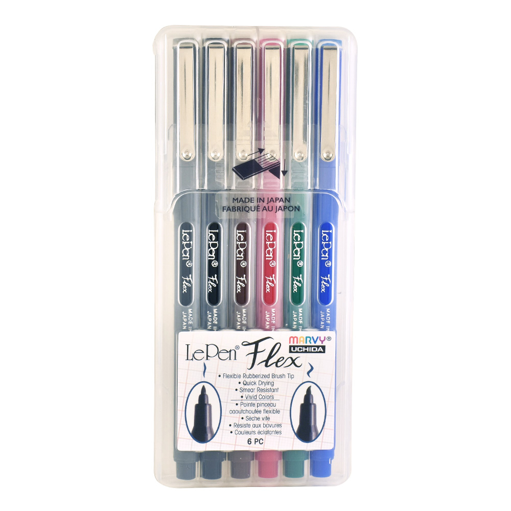 LePen Flex Set of 6 Primary Color Pens