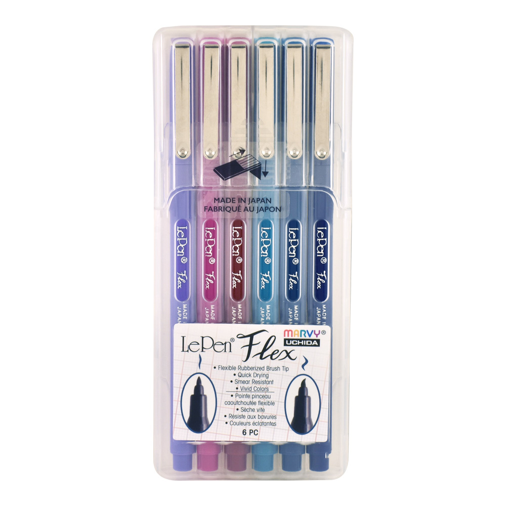LePen Flex Set of 6 Jewel Color Pens