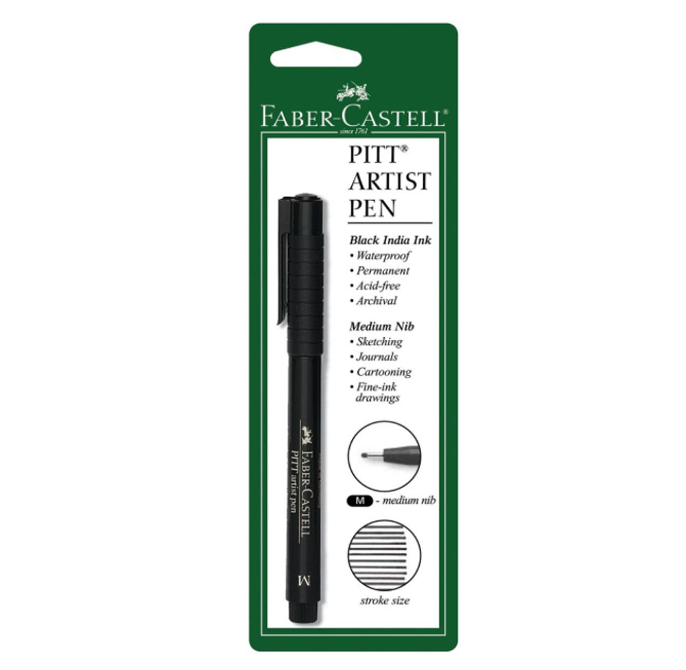 Pitt Artist Pen Black Medium Nib B/C