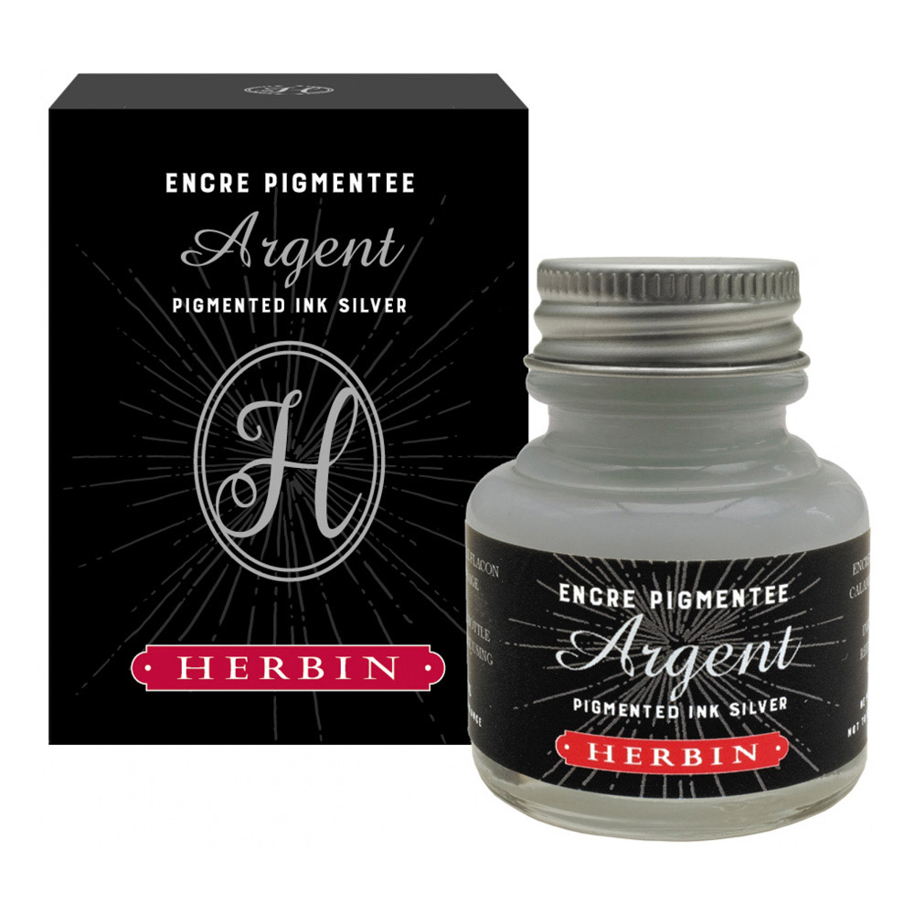 J. Herbin Pigmented Ink Silver 30ml