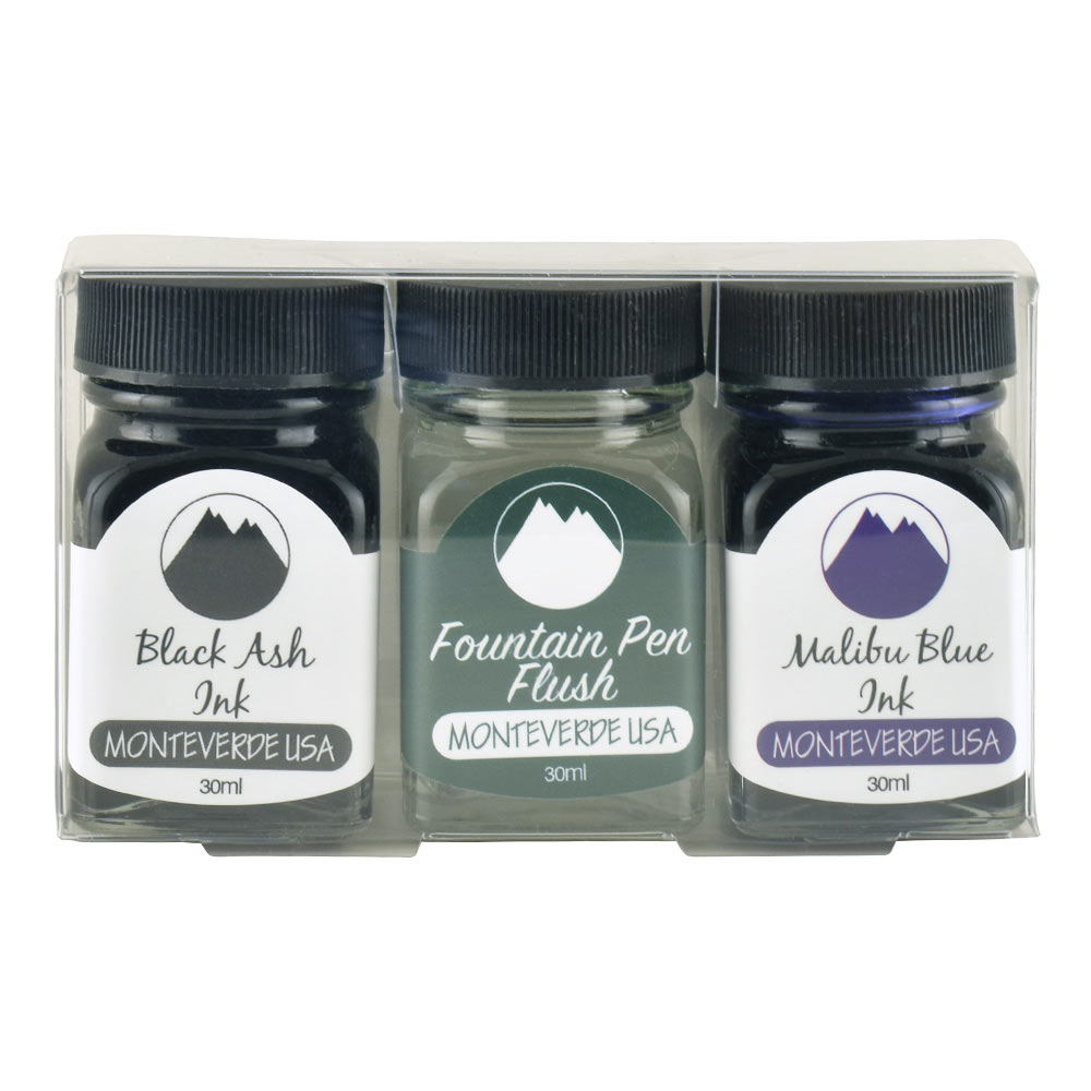 Monteverde Fountain Pen Ink Bottle 3pc Set