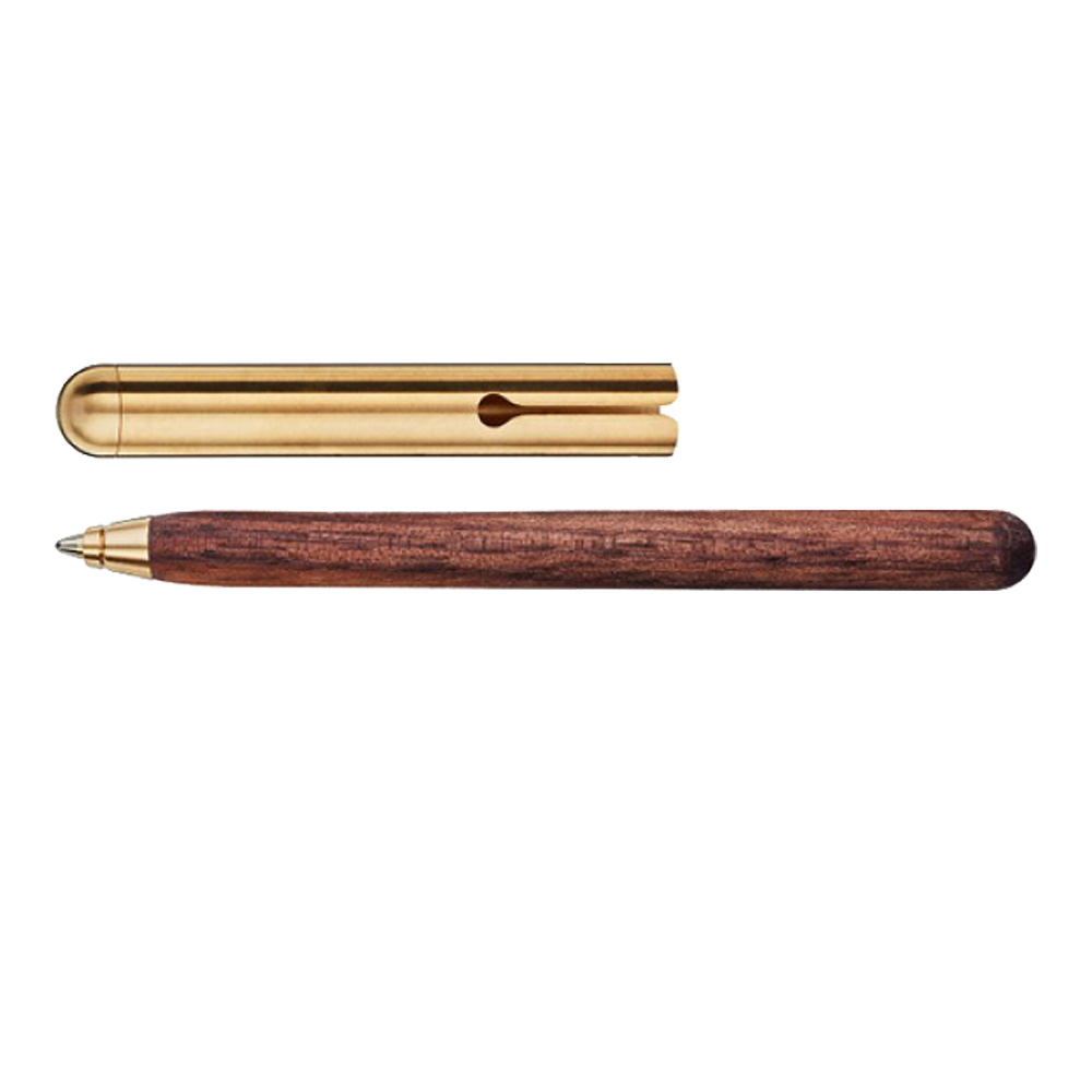 e+m Ballpoint Style Pen Walnut and Brass