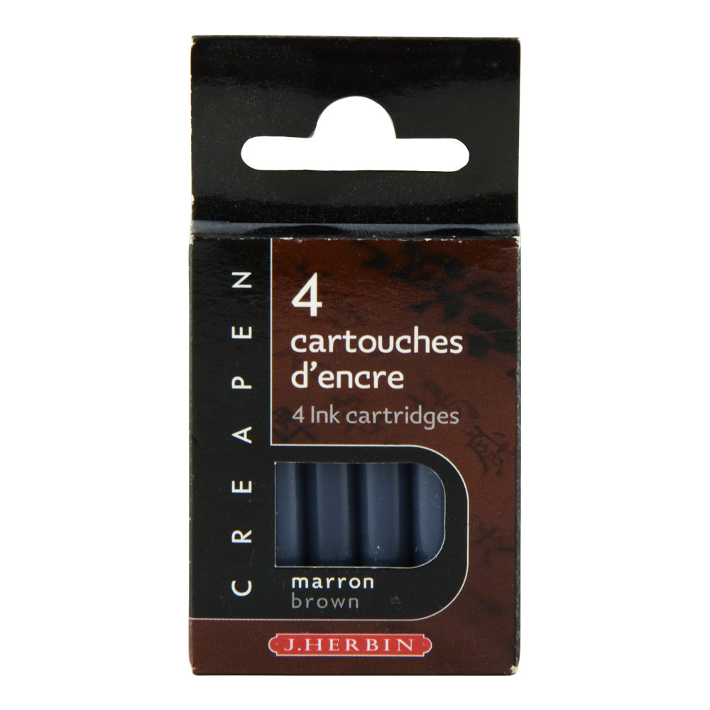 J. Herbin Cartridge Refill Brown 4 pack