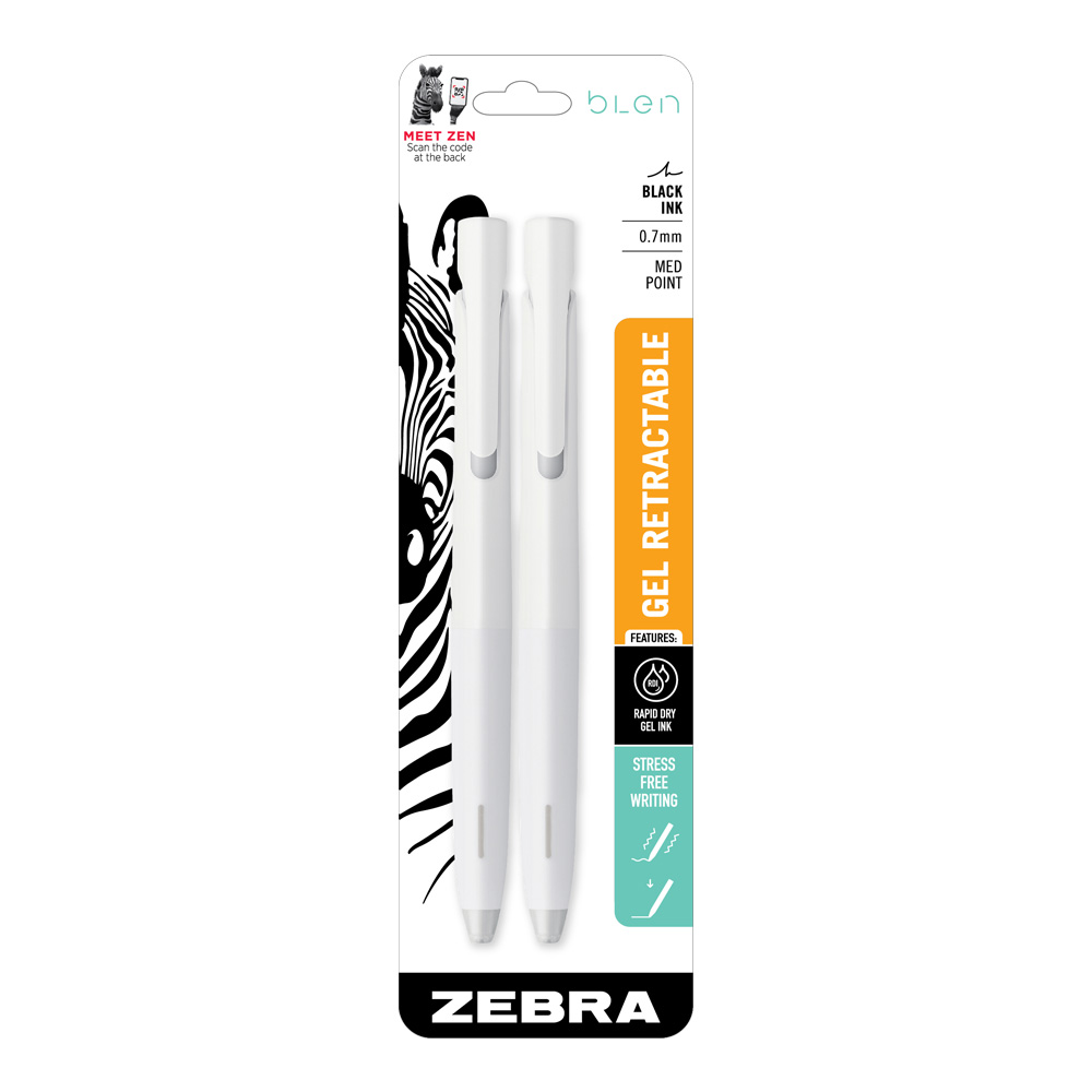 bLen Gel Pen 0.7mm White Barrel