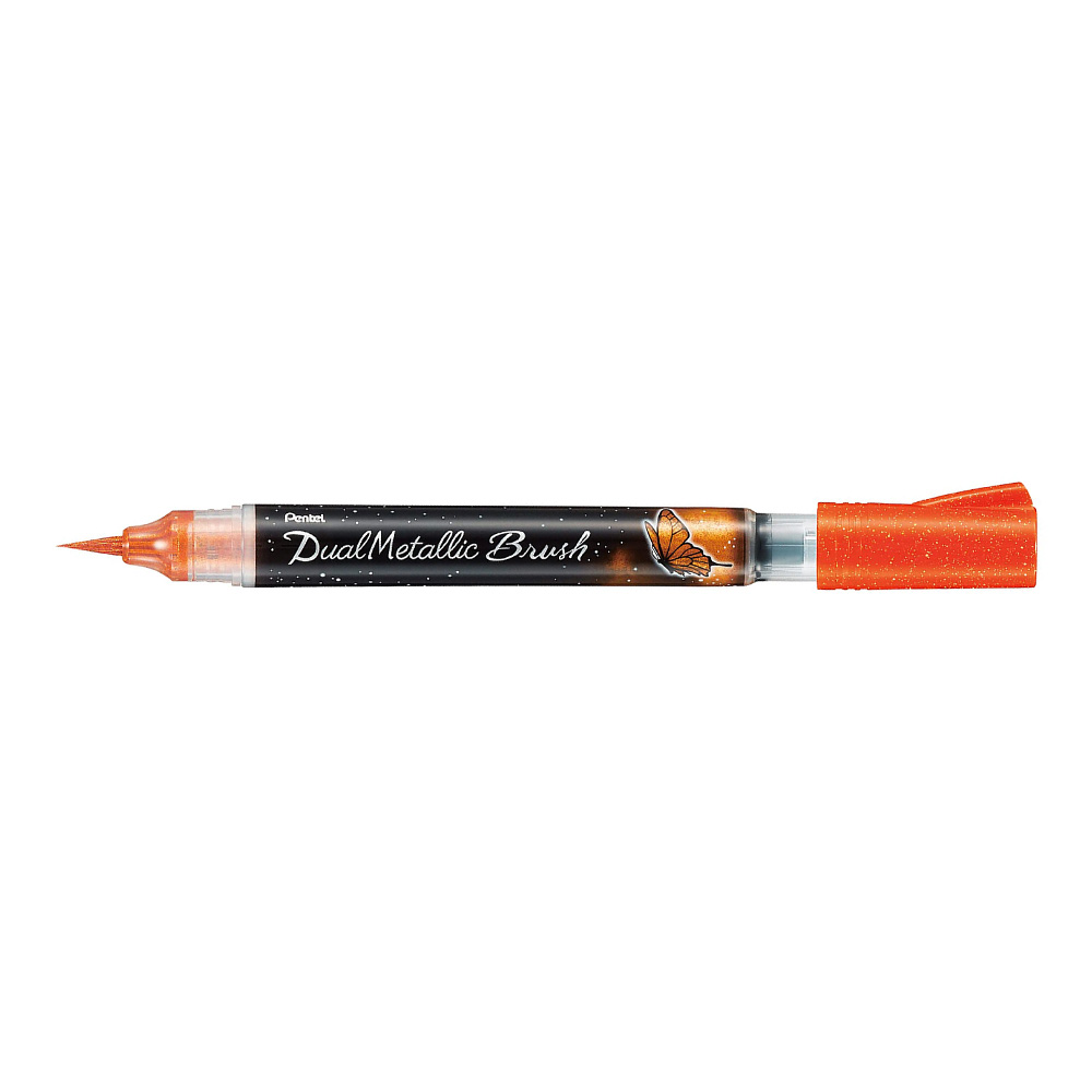 Dual Metallic Brush Orange / Metallic Yellow