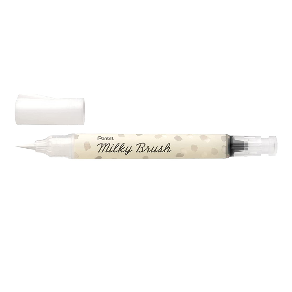 Pentel Milky Brush Pen White
